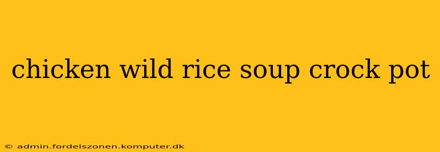 chicken wild rice soup crock pot