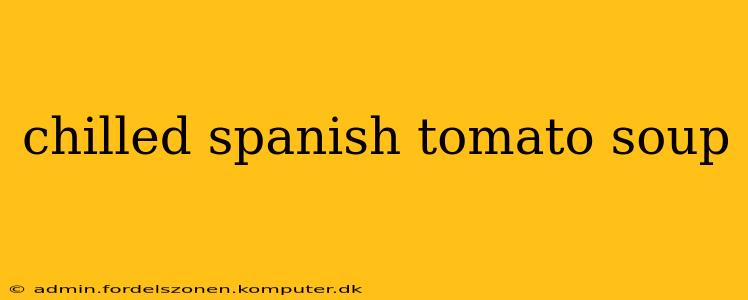 chilled spanish tomato soup