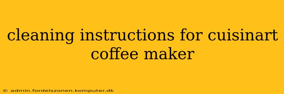 cleaning instructions for cuisinart coffee maker