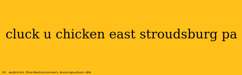 cluck u chicken east stroudsburg pa