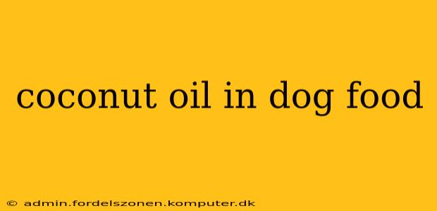 coconut oil in dog food