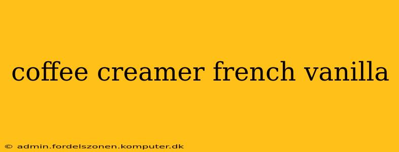 coffee creamer french vanilla