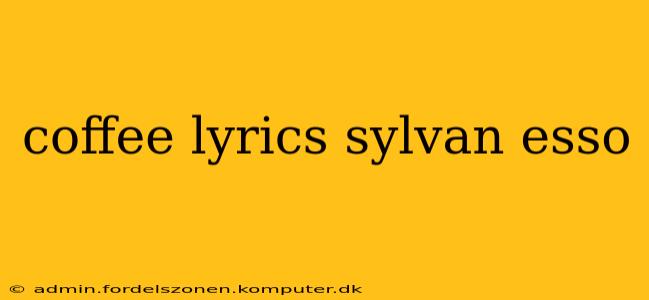 coffee lyrics sylvan esso