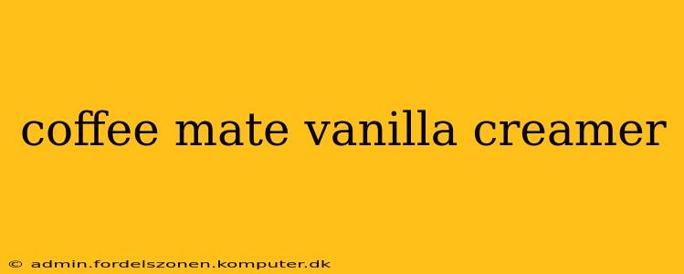 coffee mate vanilla creamer