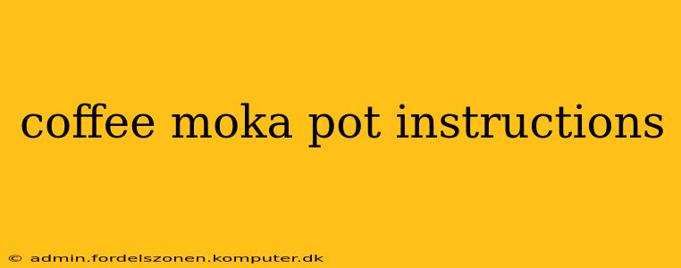 coffee moka pot instructions