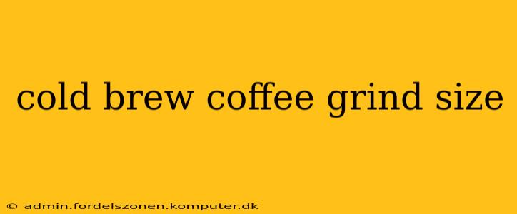 cold brew coffee grind size