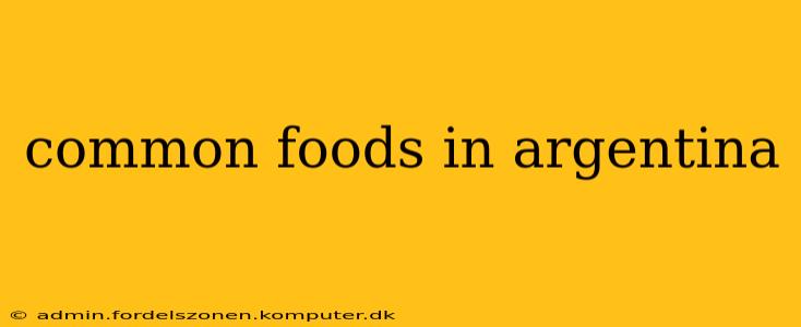 common foods in argentina