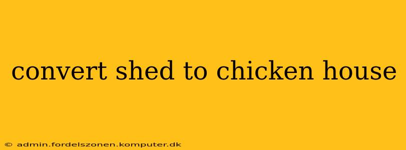 convert shed to chicken house