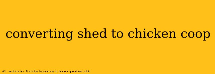 converting shed to chicken coop