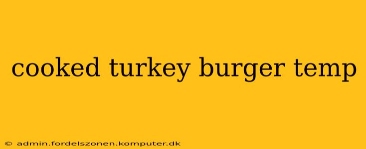 cooked turkey burger temp