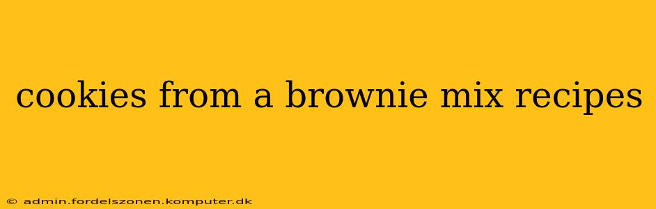 cookies from a brownie mix recipes