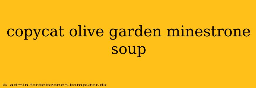 copycat olive garden minestrone soup