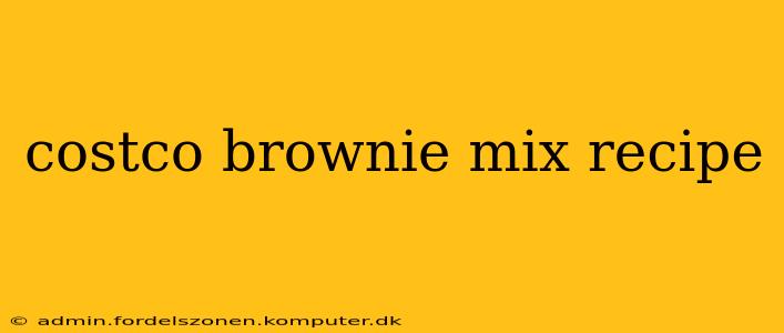 costco brownie mix recipe