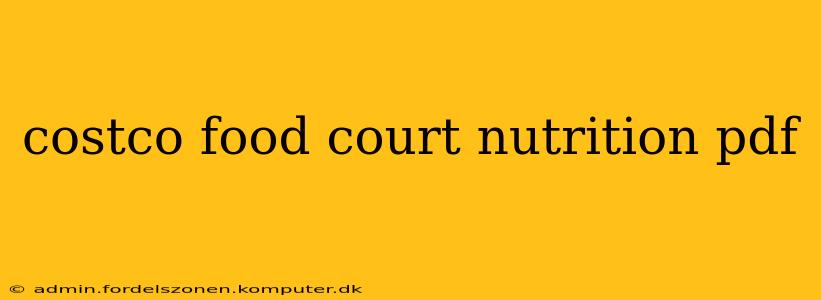 costco food court nutrition pdf