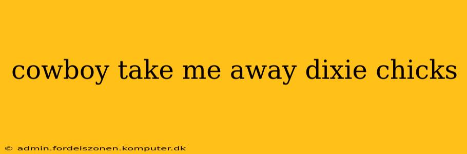 cowboy take me away dixie chicks