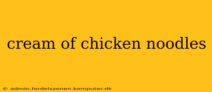 cream of chicken noodles