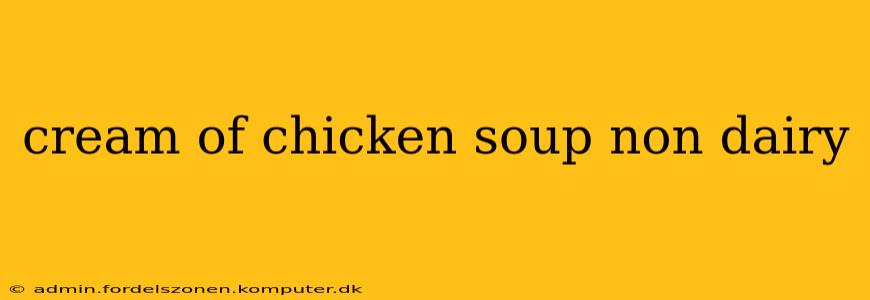 cream of chicken soup non dairy