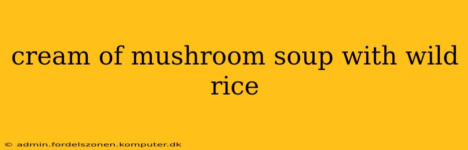 cream of mushroom soup with wild rice