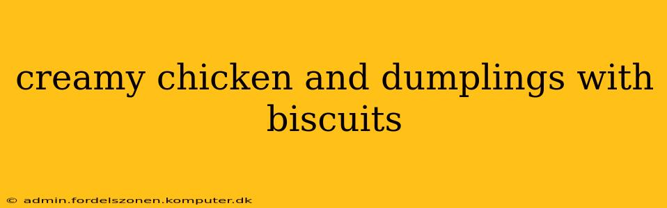 creamy chicken and dumplings with biscuits