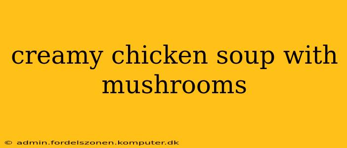 creamy chicken soup with mushrooms