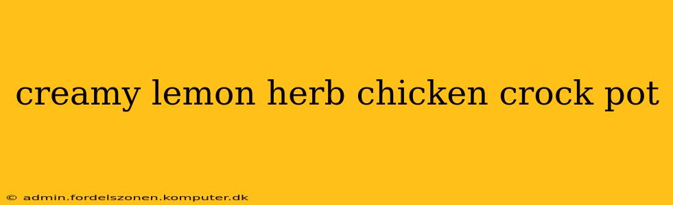 creamy lemon herb chicken crock pot