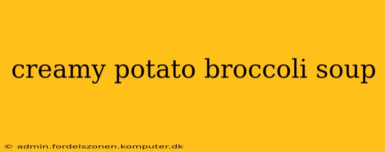 creamy potato broccoli soup