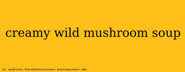 creamy wild mushroom soup