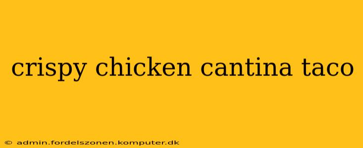 crispy chicken cantina taco