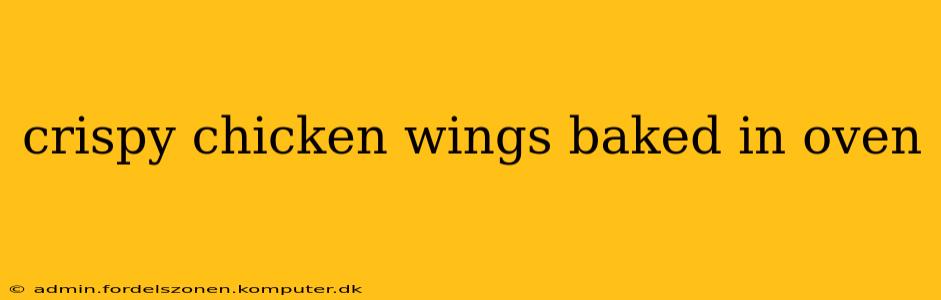 crispy chicken wings baked in oven