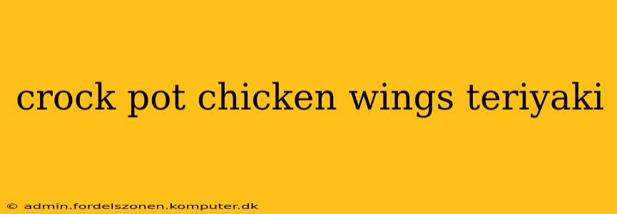 crock pot chicken wings teriyaki