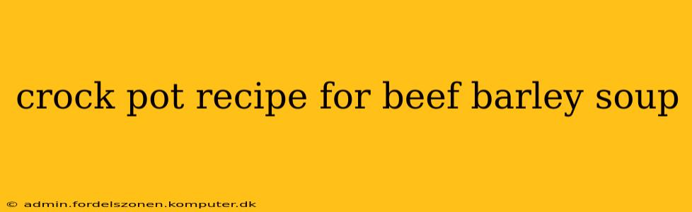 crock pot recipe for beef barley soup