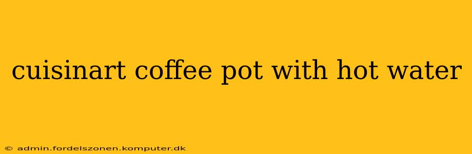 cuisinart coffee pot with hot water