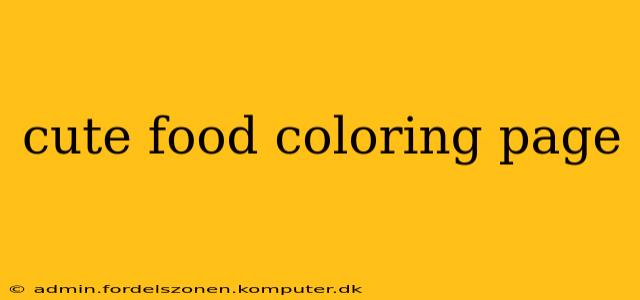 cute food coloring page