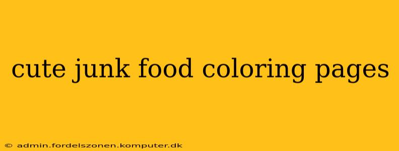 cute junk food coloring pages