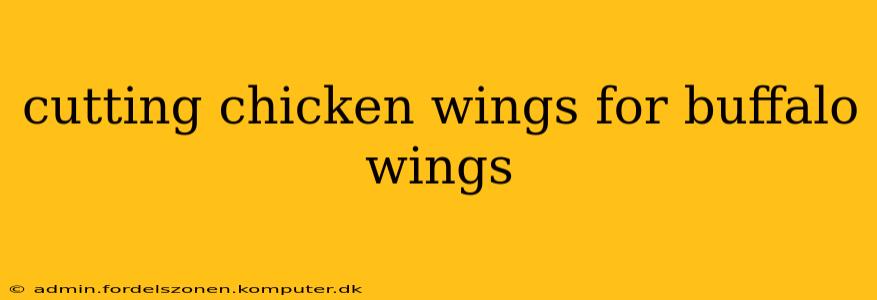 cutting chicken wings for buffalo wings