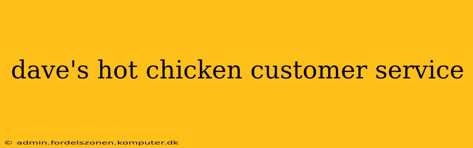 dave's hot chicken customer service