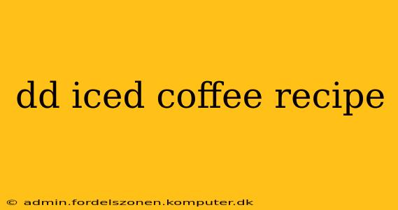dd iced coffee recipe