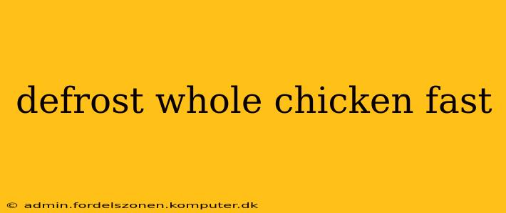 defrost whole chicken fast