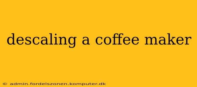 descaling a coffee maker
