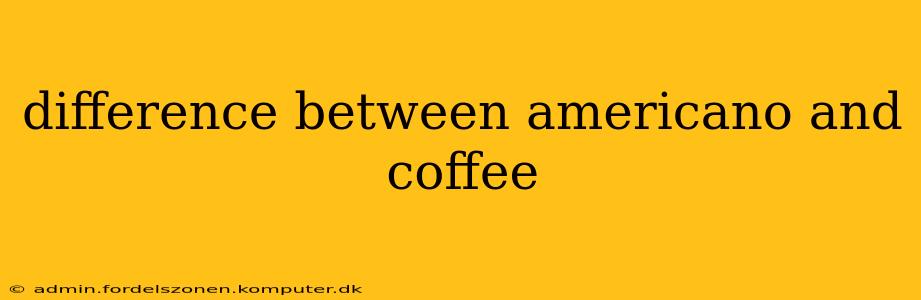 difference between americano and coffee