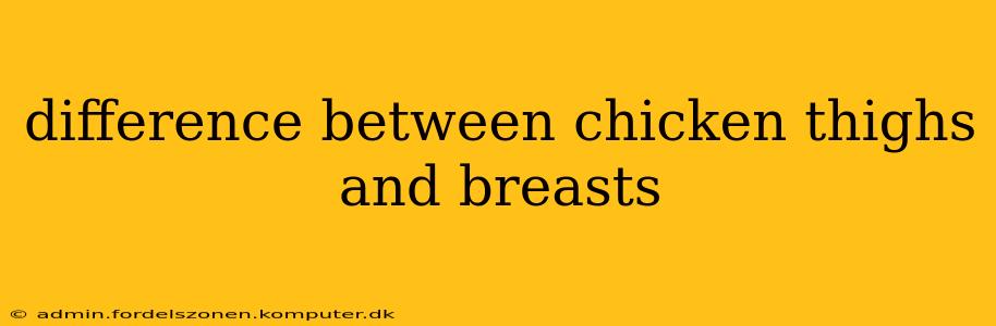 difference between chicken thighs and breasts