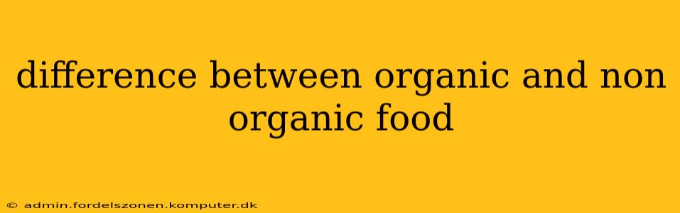 difference between organic and non organic food