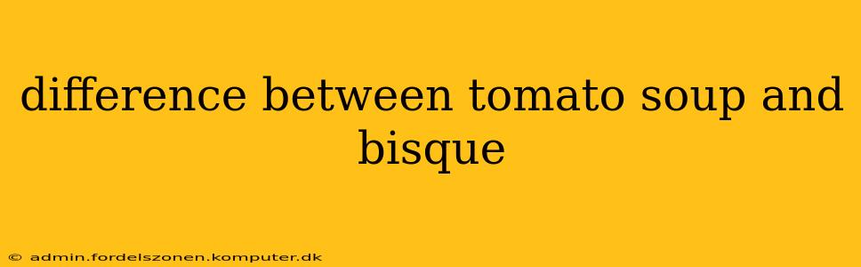 difference between tomato soup and bisque