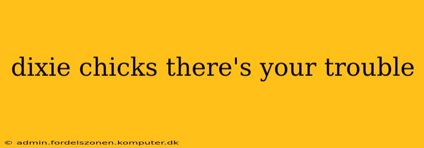 dixie chicks there's your trouble