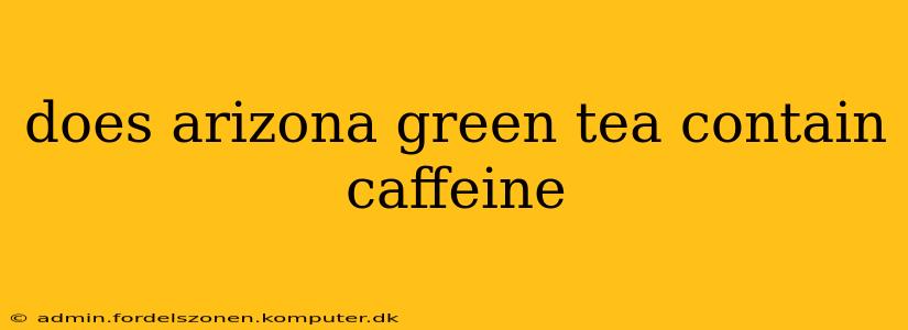 does arizona green tea contain caffeine