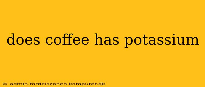 does coffee has potassium