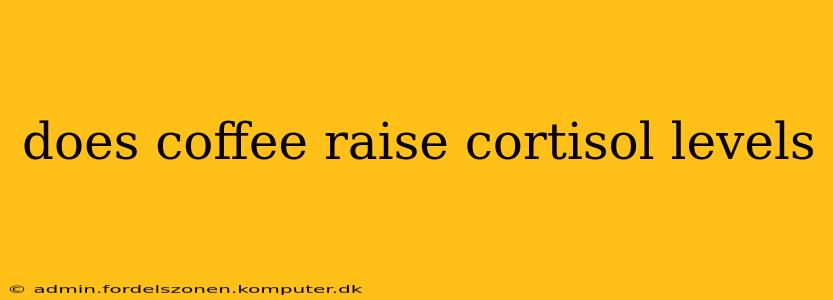 does coffee raise cortisol levels