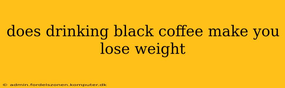 does drinking black coffee make you lose weight
