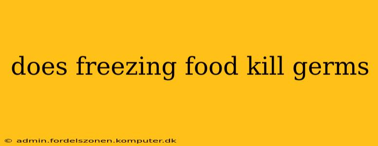 does freezing food kill germs