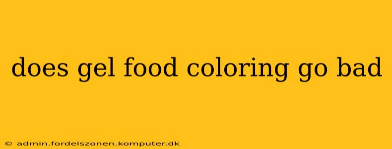 does gel food coloring go bad